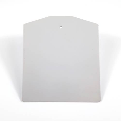 Base metálica gris con adaptador transparente para tubo telescópico trasera