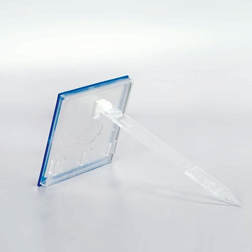 Paleta 150 mm transparente. Ejemplo de uso con cassette porta precios.