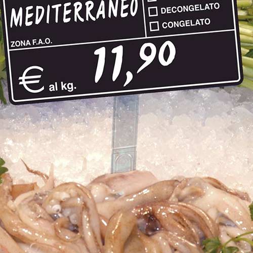 Paleta transparente para portaprecios especial uso con hielo