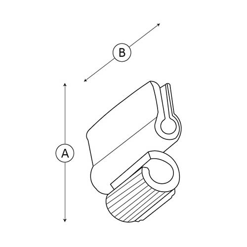 Clip para adaptador esquema
