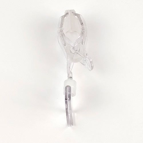 Pinza con porta cartela ovalada lateral