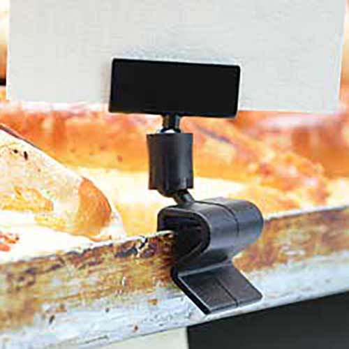 Pinza para cesto con porta cartela 20 mm