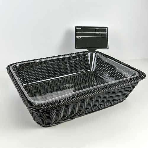 Cestas plástico con protector productos