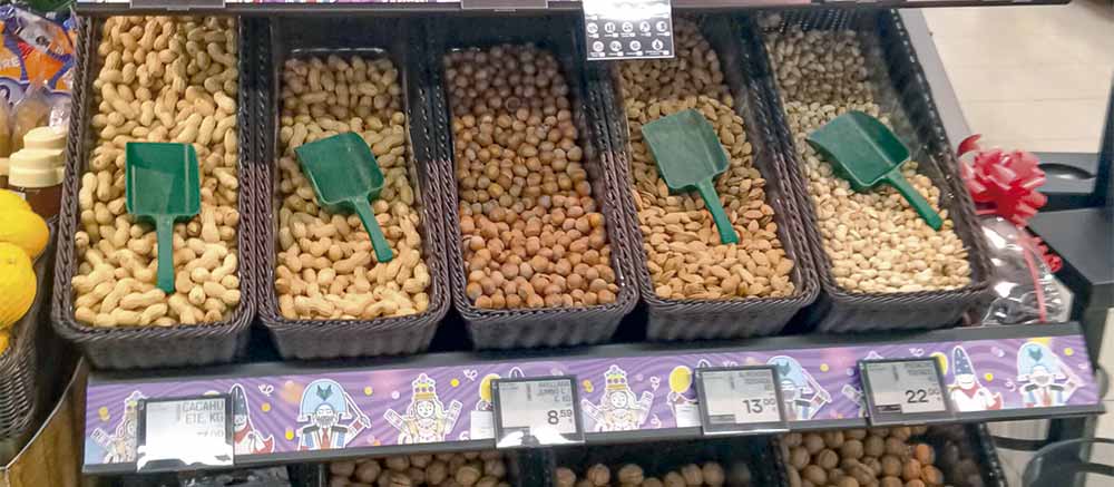 Cestas plástico para exponer alimentos