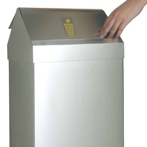 Papelera Inoxidable 41L con Cabezal Vaivén detalle