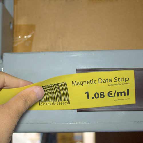 Perfil magnético para etiquetas de precio