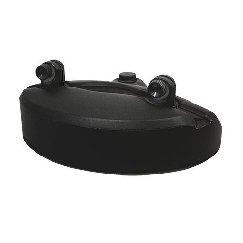 Base rellenable para gráficas negra frontal
