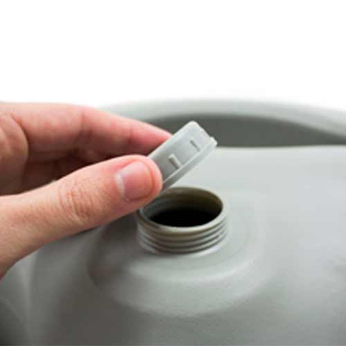 Base rellenable para gráficas tapón rosca