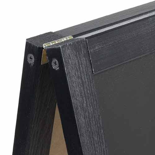 Pizarra madera negra bisagra caballete