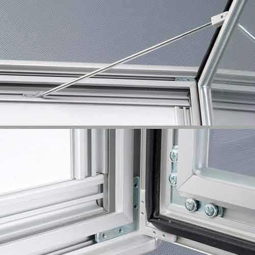 Vitrina de cristal detalle