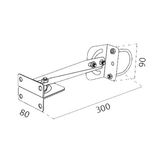 Anclaje de pared para espejo de seguridad de pared o poste medidas
