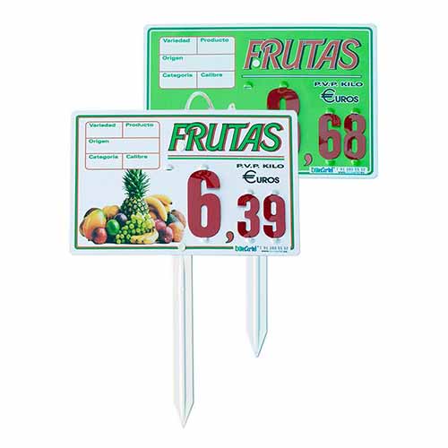 Portaprecio frutería con paleta