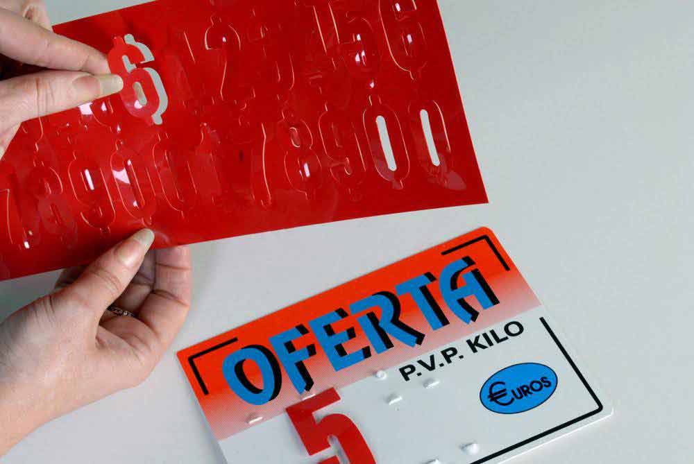 Portaprecios oferta números