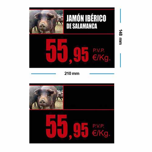 Portaprecios charcuter&iacute;a grande