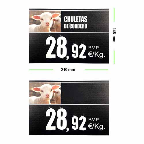 Portaprecios cordero grande