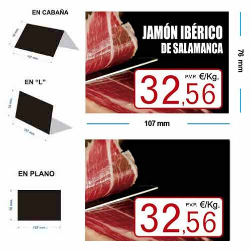 Portaprecios jam&oacute;n ib&eacute;rico