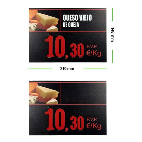 Portaprecios queso grande