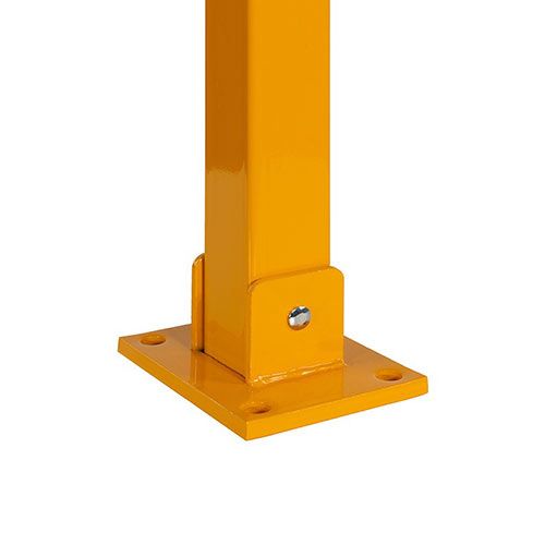 Poste cuadrado bloqueo de parking vista base