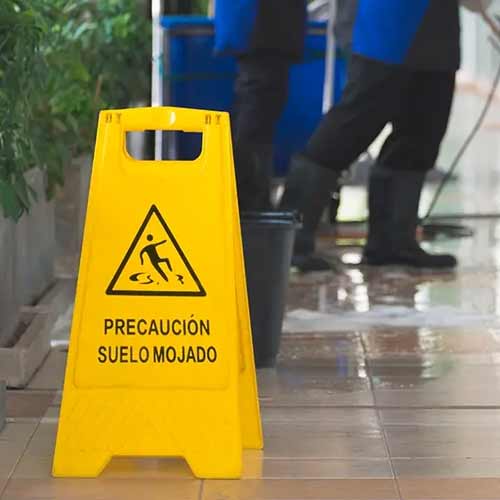 Suelo mojado ejemplo