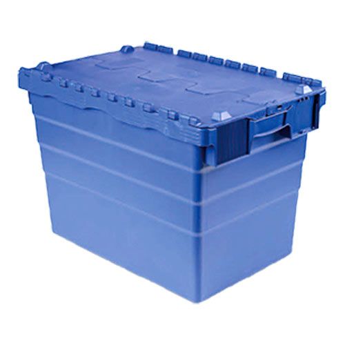 Caja de reparto apilable con tapa, tamaño grande