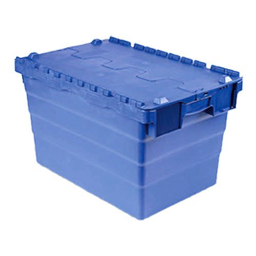 Caja de reparto apilable con tapa, tamaño mediano