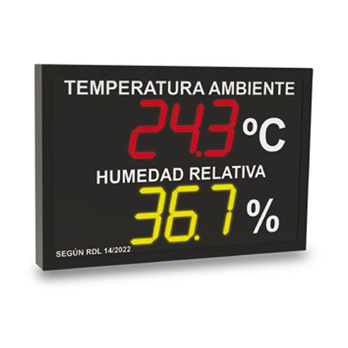 Indicador temperatura y humedad para comercios