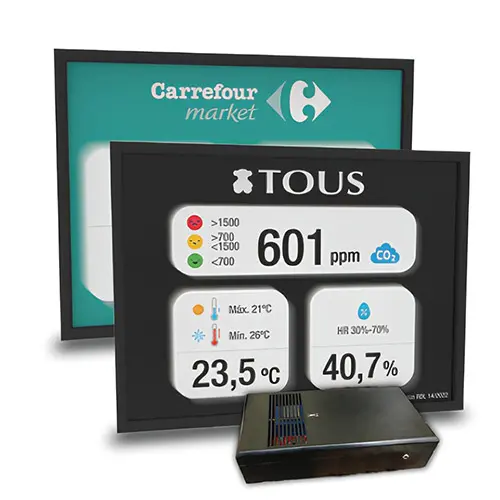 Módulo visualizador de Calidad del Aire, Temperatura y Humedad para conexión a TV