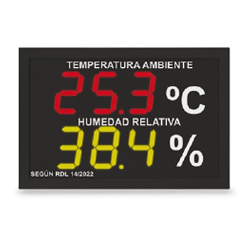 Pantallas temperatura humedad RD 14/2022