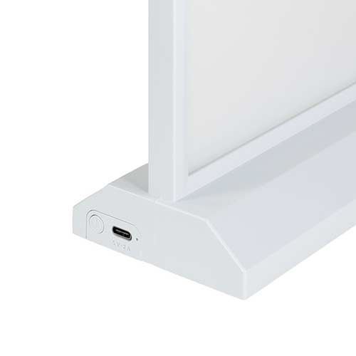 Portamenú de sobremesa retroiluminado A4 blanco usb