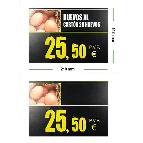 Portaprecios huevos grande