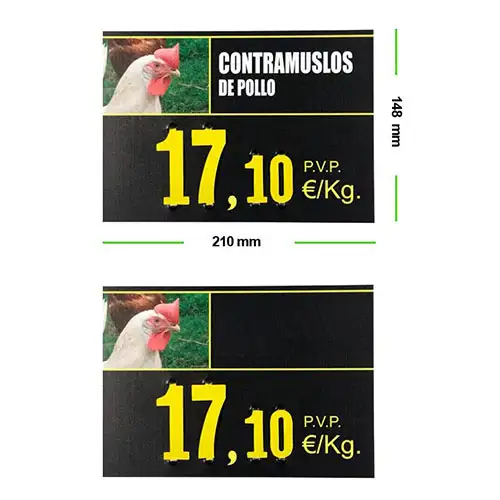 Portaprecios Pollería Grande