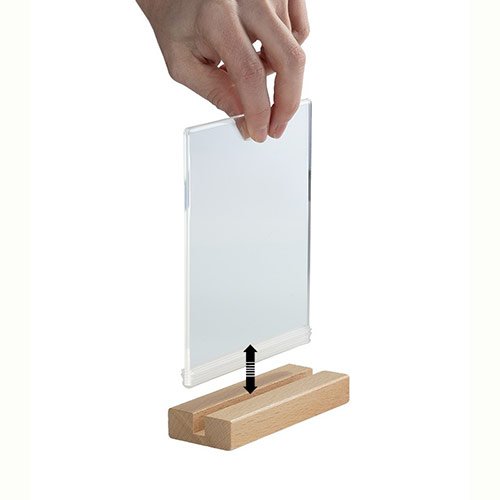 Portagráfica con Base de Madera vertical detalle montaje