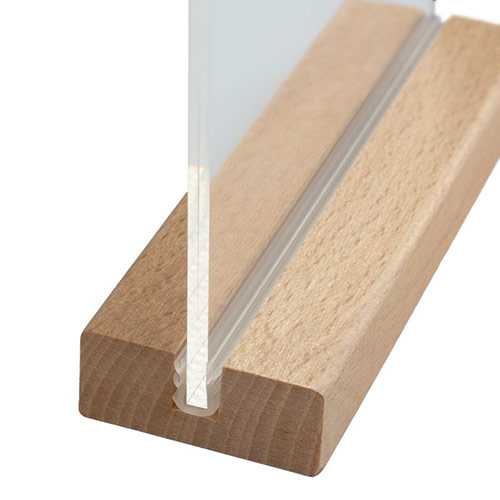 Portagráfica con Base de Madera vertical detalle