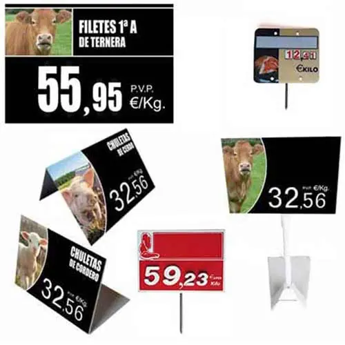 Carnicer&iacute;a portaprecios para carniceros y profesionales