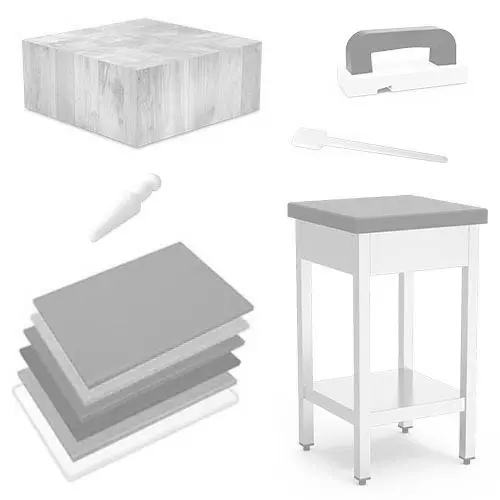 Tajos de troceo y tablas de corte fabricadas en polietileno sanitario para uso profesional en carnicer&iacute;as, pescader&iacute;as y cocinas industriales.